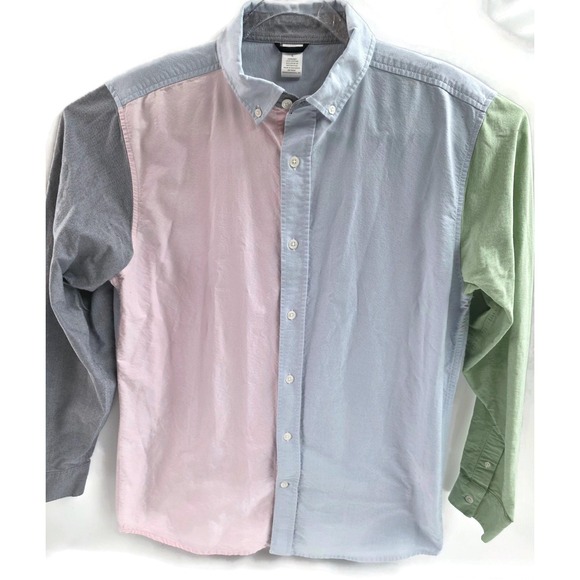 Gymboree Other - Gymboree Shirt Mens Large Multicolor Colorblock Long Sleeve Button Up